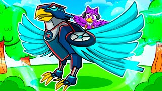 Playing As A PROTECTIVE TRANSFORMERS BIRD In Roblox Feather Family [upl. by Ynogoham254]