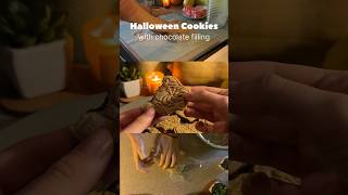 Spooky Halloween Sandwich Cookies with Chocolate Filling 🎃🍫 [upl. by Nile130]