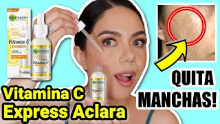 SERUM GARNIER VITAMINA C 🍋EXPRESS ACLARA QUITA MANCHAS Y PAÑO ¿ME FUNCIONÓ MARIEBELLE COSMETICS [upl. by Lyontine734]