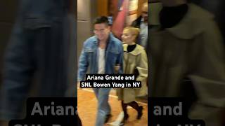 ArianaGrande grabs dinner with Bowen Yang in NYC snl hollywoodpipeline [upl. by Nawram5]