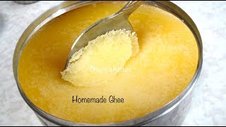 How to make Ghee Clarified Butter Video Recipe by Bhavna [upl. by Orlena453]