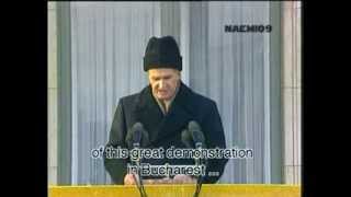 Nicolae Ceausescu LAST SPEECH [upl. by Chatav99]