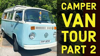 Vintage 1979 VW Camper Van Tour  Part 2 [upl. by Bodwell562]