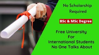 Free online institutions for Bachelors amp Masters  Tuition Free Schools For International Students [upl. by Ingaberg]