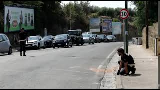 Incidente a Napoli in via Manzoni i rilievi della polizia locale [upl. by Kin134]