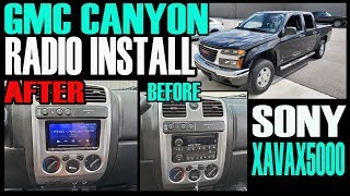 GMC CANYON  CHEVY COLORADO  SONY XAVAX5000 RADIO INSTALL [upl. by Nino791]