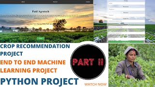 Machine learning project  Crop recommendation project  Part 2 machinelearningproject [upl. by Janaya508]