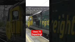 Freightliner 70007 Departs Stafford shorts [upl. by Korwun]