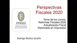 Perspectivas Fiscales 2020  Findes [upl. by Ellenahs758]