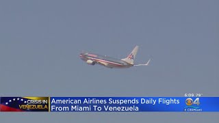 American Airlines Suspends Flights To Venezuela [upl. by Garnett575]