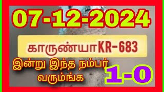 Kerala lottery guessing number today 07122024 KARUNYA  KR 683 Kerala astrology food [upl. by Inaffets]