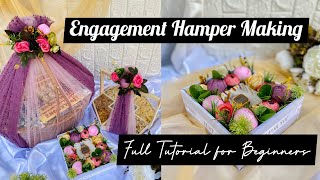 Engagement hamper making  Easy tips for beginners  Full tutorial mubiirshuart [upl. by Davide605]