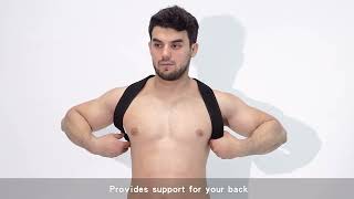 Back correction strap to prevent hunched back posture correctorB032 [upl. by Hanover129]