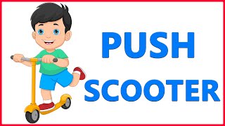 Push Scooter Fun Ride for Kids  3D Animated Cartoon for Children  Scooter Toy for Babies [upl. by Retsof]