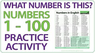 What number is this Numbers 1100 English practice activity [upl. by Nirot]