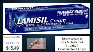 Lamisil cream 1D for 14 days tinea fungus terbinafine athelets foot OTC Roze pharm [upl. by Zoltai]