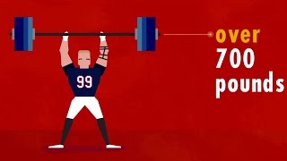 JJ Watt is not human NFL infographic [upl. by Steffie640]