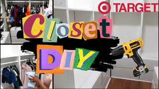 TARGET CLOSET BOOKCASE  DIY REMODEL  WATCH ME WORK [upl. by Brelje945]