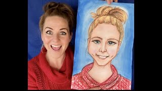 Self Portrait TutorialKids Art Lesson 4 [upl. by Jeggar458]