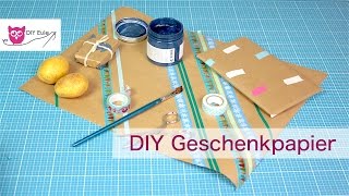 DIY Geschenkpapier amp VERLOSUNG Garn Set [upl. by Padgett805]