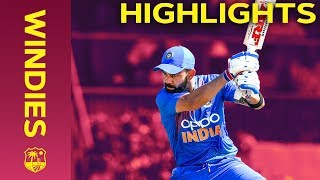 Chahar Takes Three Wickets in Four Overs  Windies vs India  Match Highlights  3rd IT20 2019 [upl. by Joell]