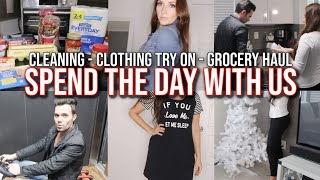 Spend The Day With Us ♥ Christmas Tree Cleaning Grocery Haul amp Clothing Try On [upl. by Geilich12]