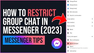 How to Restrict Group Chat in Messenger 2023  QUICK TUTORIAL [upl. by Farrington]