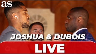 BOXING  DANIEL DUBOIS amp ANTHONY JOSHUA weighin at TRAFALGAR SQUARE  LIVE [upl. by Laekcim]