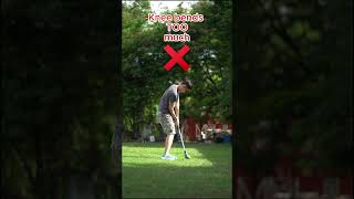 Swing Path Changes Overbending the right knee can cause an improper swing path woodball [upl. by Ahmed720]