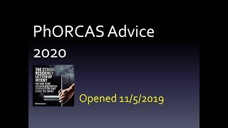 PHORCAS Advice for Pharmacy Residency 2019 to 2020 [upl. by Alcot]