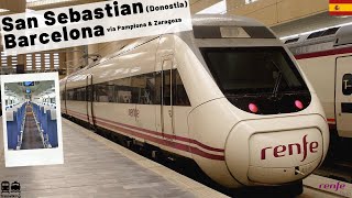 From San Sebastian  Donostia to Barcelona in Spain on a ALVIA train by Renfe [upl. by Peta]