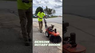 Cleaning Parking Lots with the Bensink Rotary Broom shorts [upl. by Strepphon]