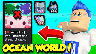 The Pet Simulator AXOLOTL OCEAN WORLD Update IS HERE And The Game Shutdown Roblox [upl. by Holcomb]