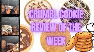 Trying Crumbl Cookie this week twix cookies amp cream hummingbird cake amp snickerdoodle Review [upl. by Jegger319]