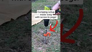 How you setup camp EASILY with screw in tent pegs 😎 [upl. by Ameerak]