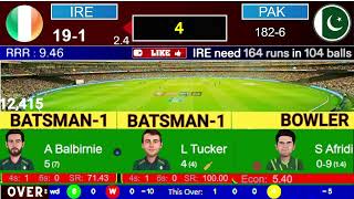 PAKISTAN VS IRELAND 1ST T20  PAK VS IRE LIVE SCORE amp COMMENTARY [upl. by Walston]