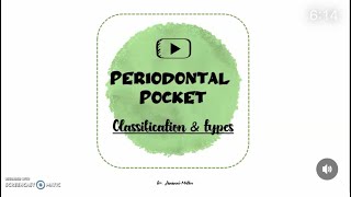 PERIODONTAL POCKET  Classification and Types [upl. by Anikal]