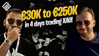 Pasquale Jungwirth  30K to 250K in 4 days trading XAU via Positional Trading [upl. by Aynatahs]