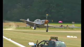 Warbird spectacular grass landings  Hahnweide Oldtimerfliegertreffen [upl. by Ronoel]