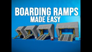 Modular BOARDING RAMPS Made Easy   Space Engineers [upl. by Issirk]