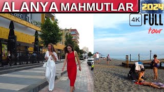 Alanya Mahmutlar Street Full Tour 2024 JUNE l Alanya Antalya Turkey Holiday Turkey Travel 4k Video [upl. by Hanimay]