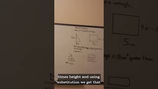 GCSE Maths Understanding Area and Algebraic Equations [upl. by Nitsrek]