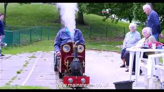 MINIATURE STEAM IN THORNES PARK  WAKEFIELD  UK [upl. by Halette821]