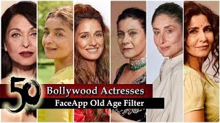 FaceApp Old Age Filter Bollywood Actresses  How Bollywood Actresses Might Look At Their Old Age [upl. by Ettenav453]