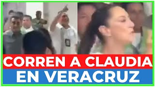 😂 ¡YA NO LA QUIEREN quot¡FUERA ¡FUERAquot así CORRIERON a SHEINBAUM en el AEROPUERTO de VERACRUZ [upl. by Ahser]