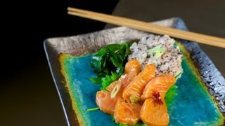 Salmon Ceviche Japanese Style with Yukari Sesame Rice  Frankie Cooks [upl. by Kynan]