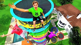 7 Trampoline Towers That Broke WORLD RECORDS [upl. by Laersi570]