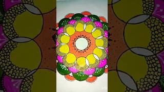 HOW TO DRAW RANGOLI DESIGN 🖌art rangolidesigns shorts [upl. by Annalla948]