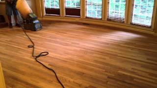 How to Refinish Hardwood Floors  Part 1 Sanding [upl. by Enilorac208]