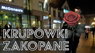 🔴Zakopiański spacer po Krupówkach Śniegu brak 20240208 ASMR [upl. by Ahsyat]